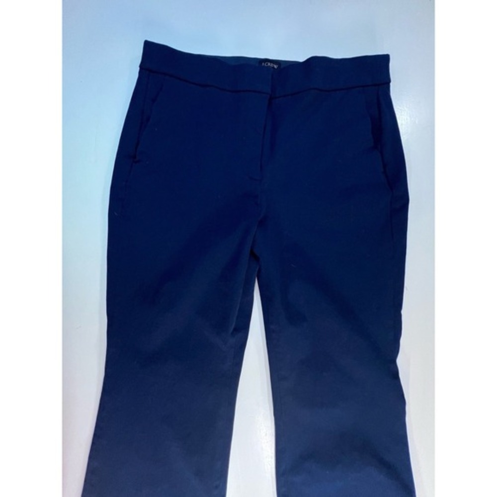 J Crew Womens Trouser Pants Size 10 Navy Blue Kelsey Pant W32 Nice Clean